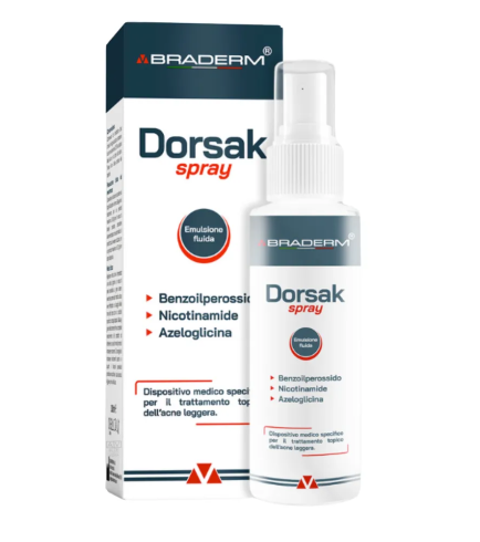 Braderm Dorsak Spray Спрей-концентрат для тіла з бензоїл пероксидом, 100 мл