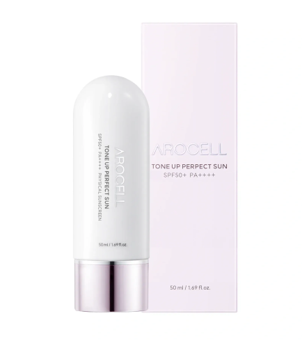 Arocell Tone Up Perfect Sun SPF 50+ PA++++ сонцезахисний крем з tone-up ефектом, 50 мл