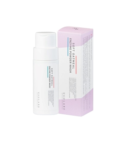 Usolab Soft Oatmeal Enzyme Powder Wash делікатна ензимна пудра для очищення шкіри, 50 г