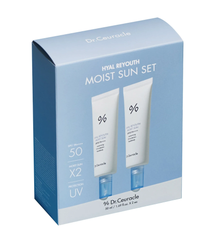 Dr. Ceuracle Hyal Reyouth Moist Sun Duo Set Набір зволожуючих сонцезахисних кремів SPF50+ PA++++, 2×50 мл