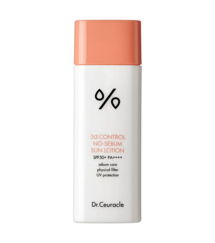 Dr. Ceuracle 5α Control No Sebum Sun Lotion SPF50+ Себорегулюючий сонцезахисний лосьйон для обличчя, 50 мл