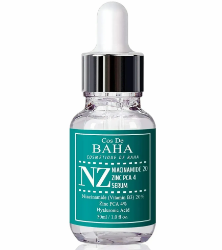 Cos De Baha Niacinamide 20% + Zinc 4% Serum концентрована сироватка з ніацинамідом і цинком, 30 мл