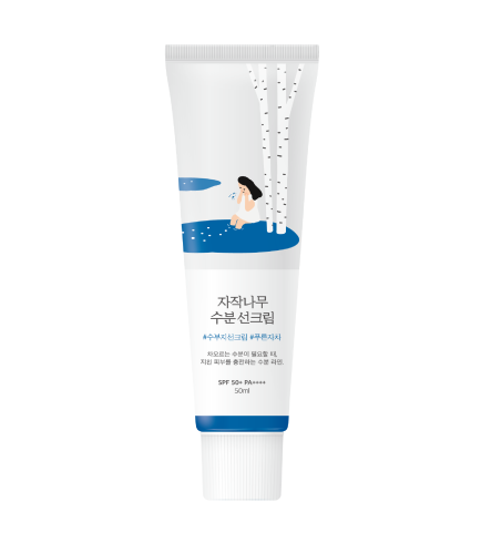 ROUND LAB Birch Juice Moisturizing Sunscreen SPF50+ PA++++ Зволожуючий сонцезахисний крем для обличчя з березовим соком, 50 мл