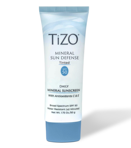 TiZO Mineral Sun Defense Tinted SPF 50 мінеральний сонцезахисний крем для обличчя з відтінком, 50 г