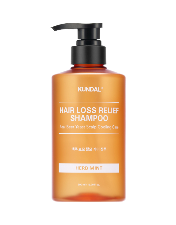 Kundal Beer Yeast Hair Loss Relief Shampoo Herb Mint Шампунь проти випадіння волосся з пивними дріжджами, 500 мл