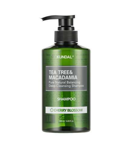 Kundal Tea Tree & Macadamia Deep Cleansing Shampoo Cherry Blossom Глибоко очищуючий шампунь для волосся з чайним деревом, 500 мл