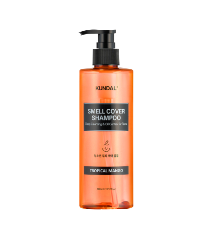 Kundal All Day Smell Cover Teens Shampoo Tropical Mango Шампунь для підлітків проти жирності волосся з ароматом тропічного манго, 400 мл